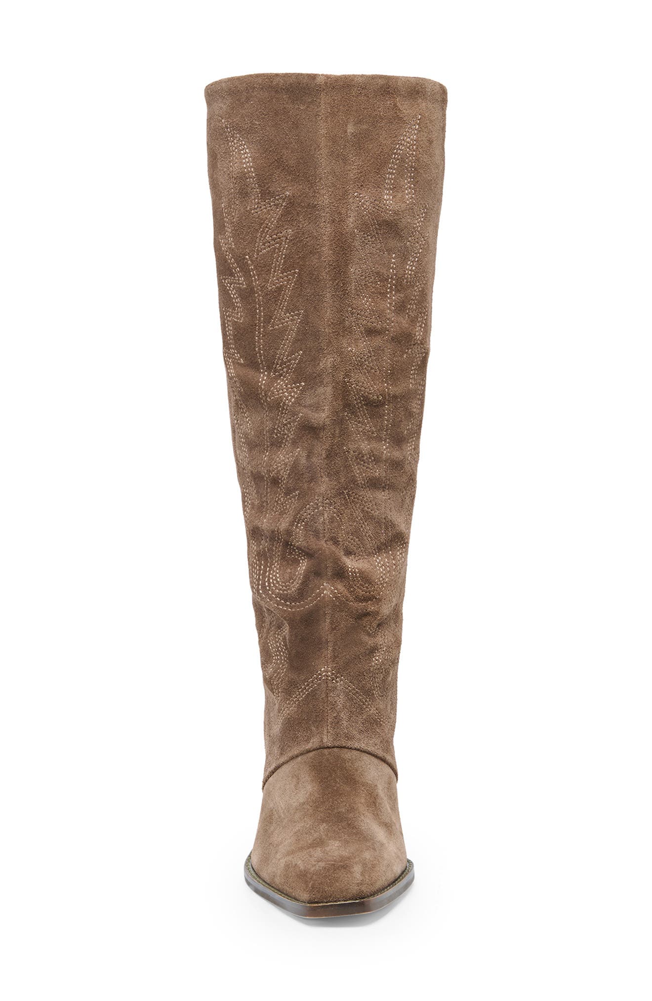 Jayana Western Boot, Alternate, color, CHOCOLATE SUEDE