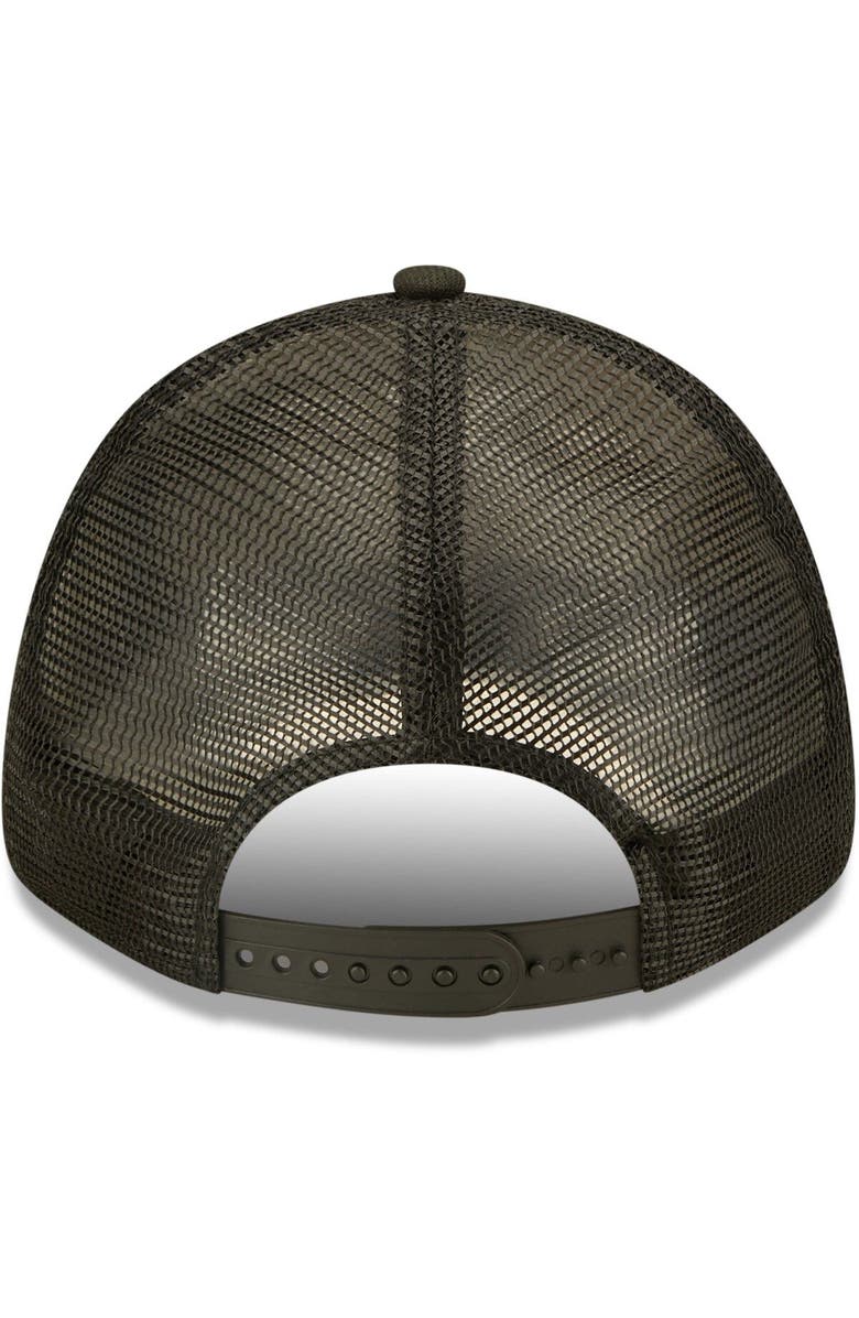 New Era Men's New Era Black Houston Rockets Marble 9FORTY Trucker Snapback Hat, Alternate, color, 