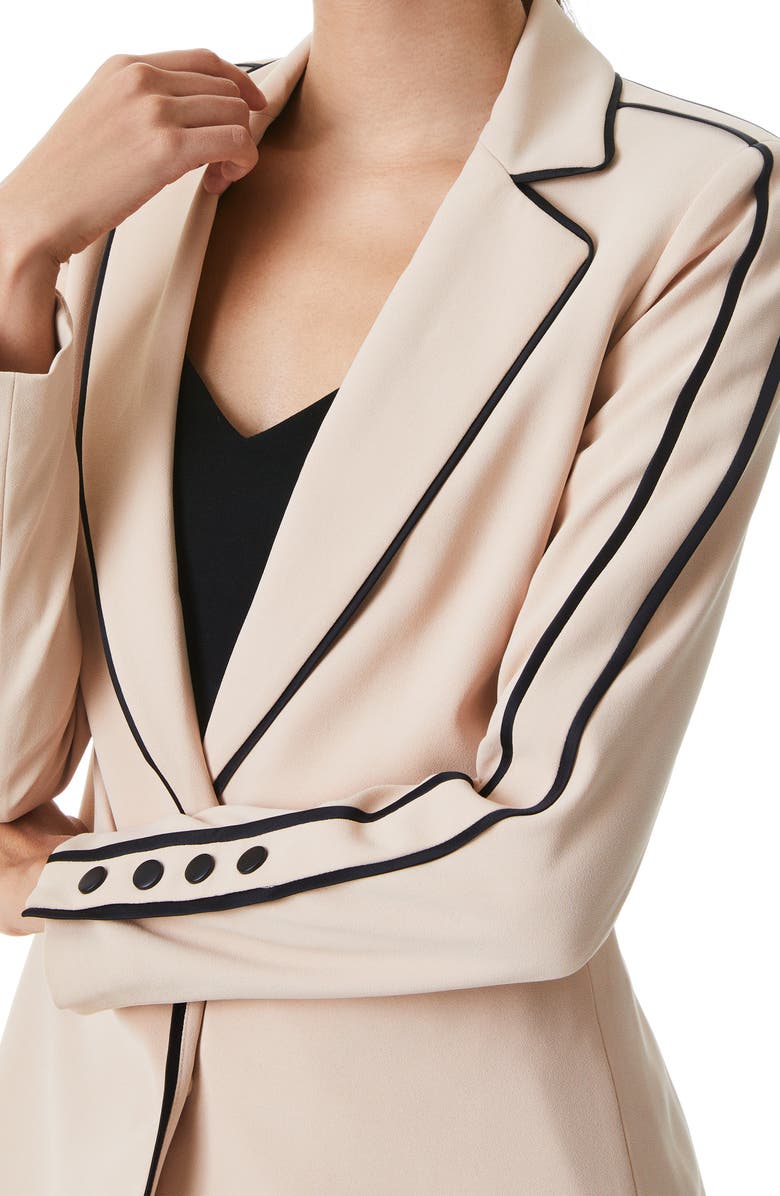 Alice + Olivia Valeria Piped Blazer, Alternate, color, 
