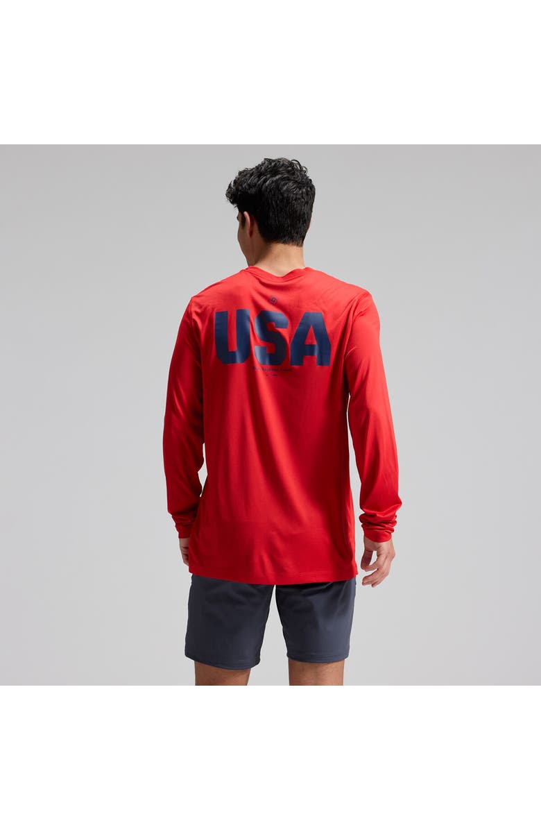 Nike Men's Nike  Red USA Baseball 2026 World Baseball Classic Legend Dri-FIT Long Sleeve T-Shirt, Alternate, color, Red