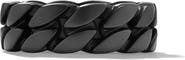 David Yurman Black Titanium Curb Chain Ring