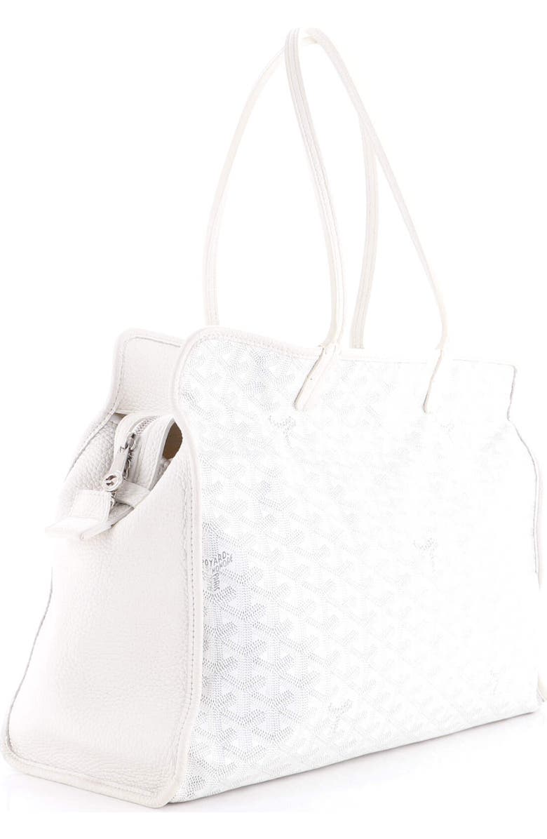 Pre-Owned Goyard Hardy Pet Carrier Coated Canvas PM, Alternate, color, White