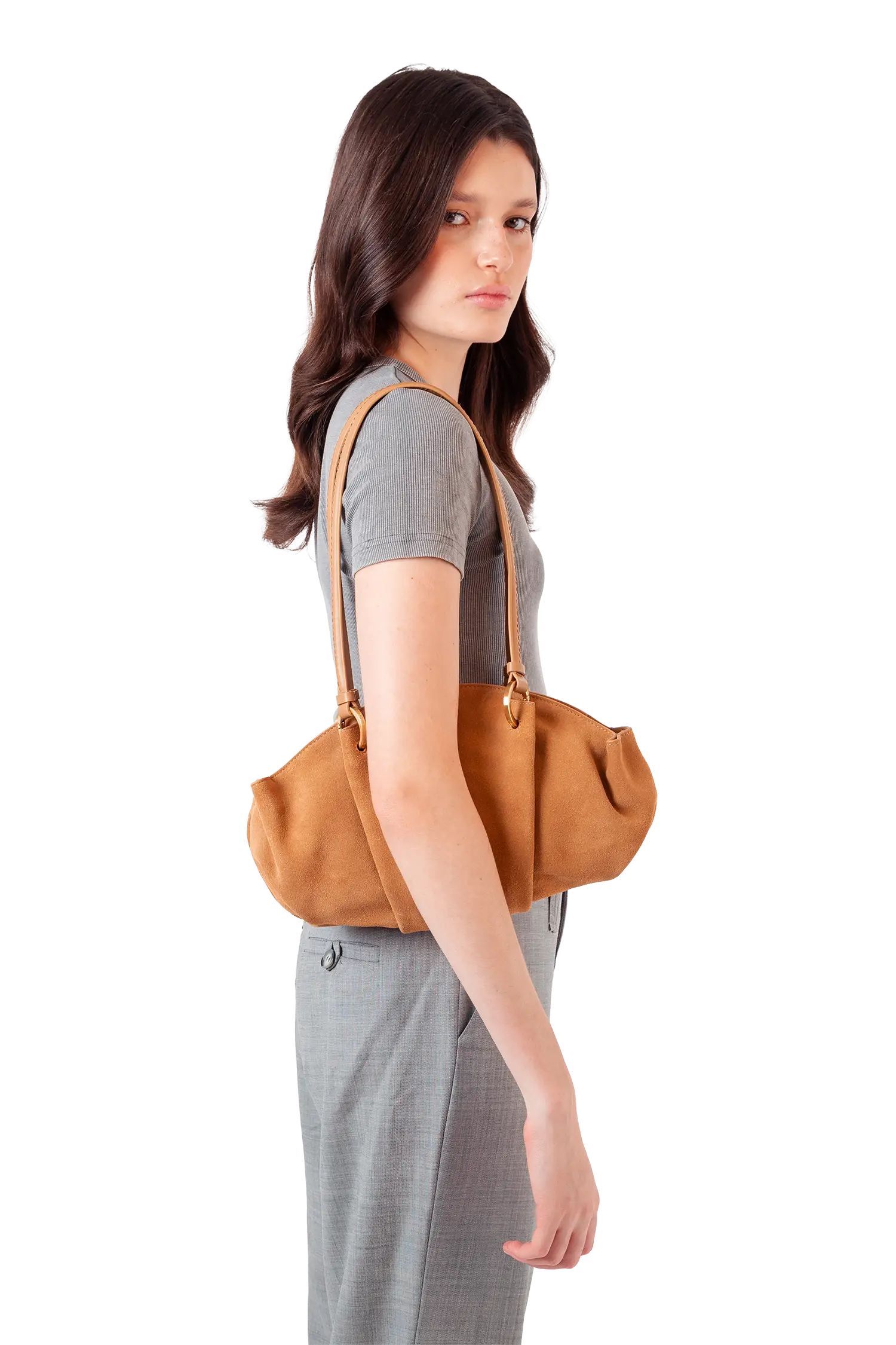 0707 Leather Shoulder Bag, Alternate, color, Light Brown