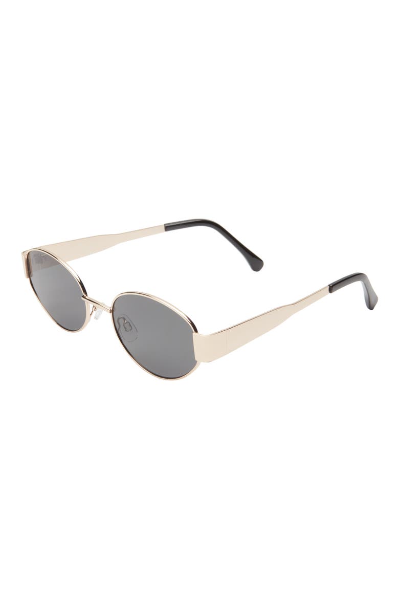 54mm Round Sunglasses, Alternate, color, GOLD- SMOKE
