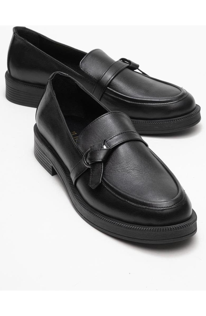 Forever & Always Shoes Galea Buckled Leather Loafers, Alternate, color, Black Leather