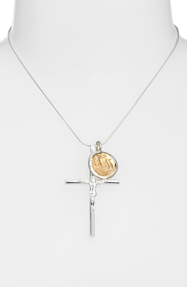 Child of Wild Carmela Crucifix Necklace, Alternate, color, Silver