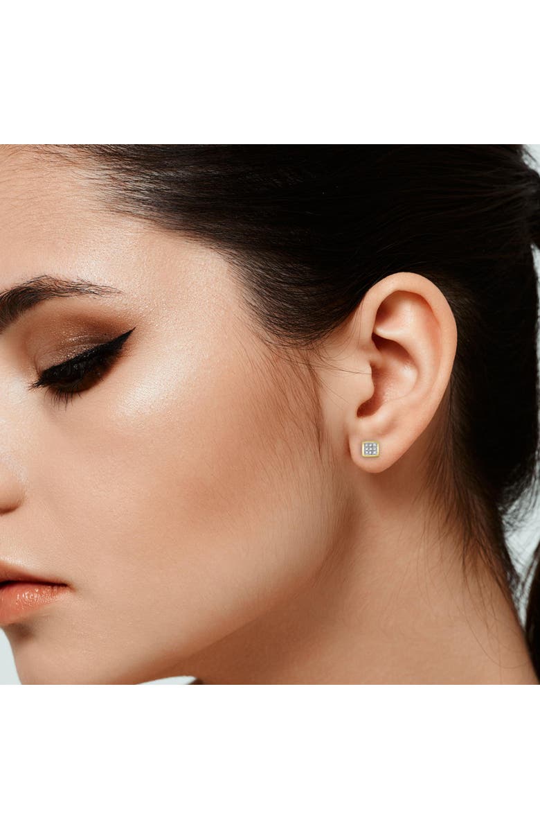 LuvMyJewelry Beamz 10K Yellow Gold Diamond Stud Earrings - 0.05ct., Alternate, color, 10K Yellow Gold