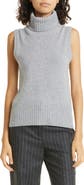 Veronica Beard Mazzy Sleeveless Cashmere Turtleneck Sweater