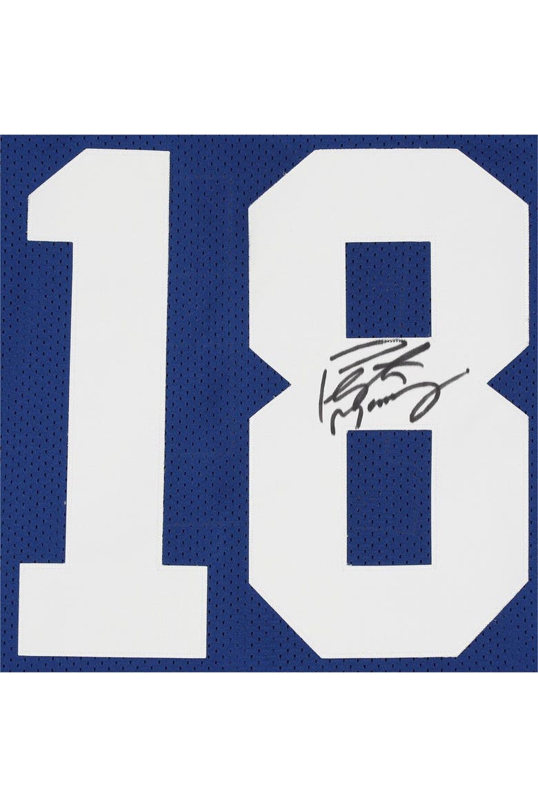 Peyton Manning Indianapolis Colts Autographed Mitchell & Ness Blue Authentic Jersey, Alternate, color, Blue