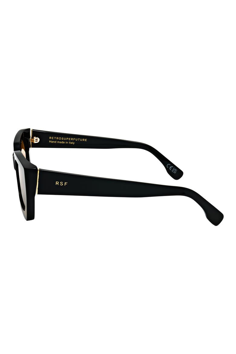 54mm Rectangle Sunglasses, Alternate, color, BLACK