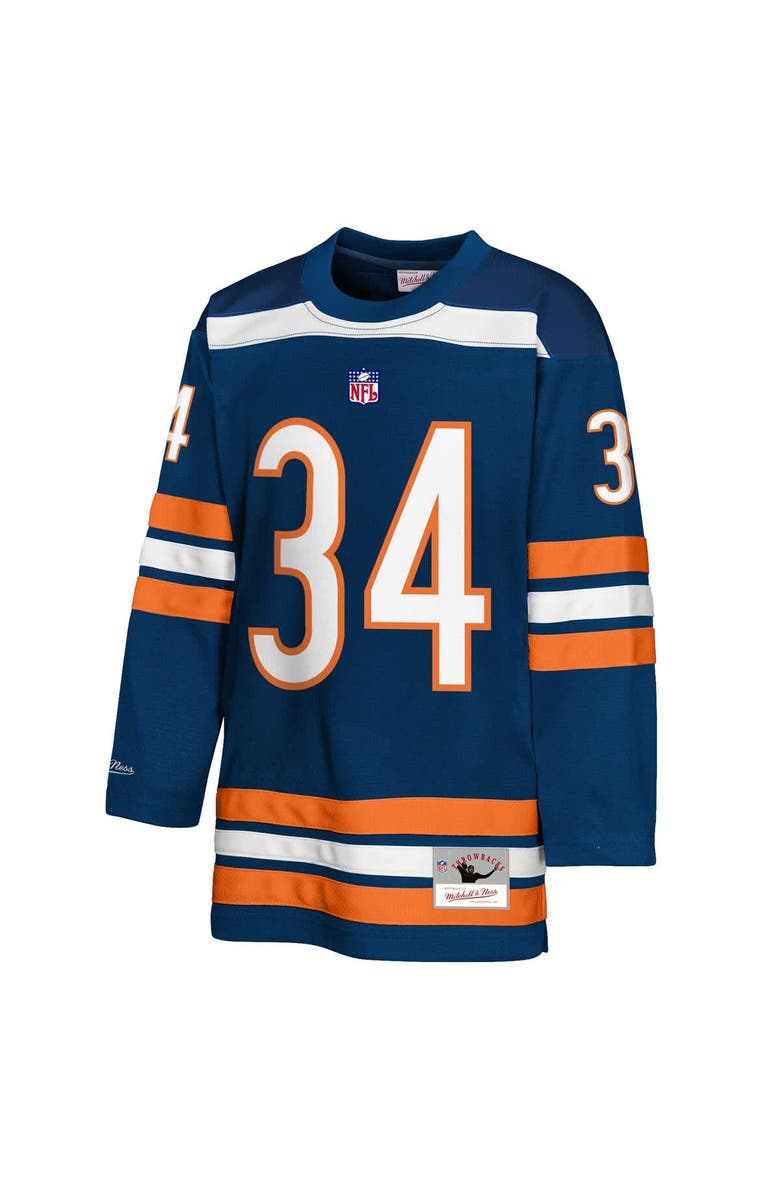 Mitchell & Ness Youth Mitchell & Ness Walter Payton Navy Chicago Bears Hockey Fashion Jersey, Alternate, color, Navy