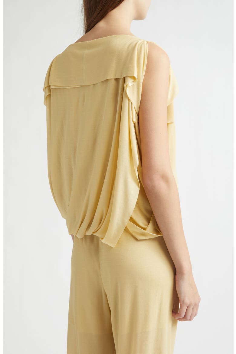 Sheer Drape Top, Alternate, color, SAND YELLOW