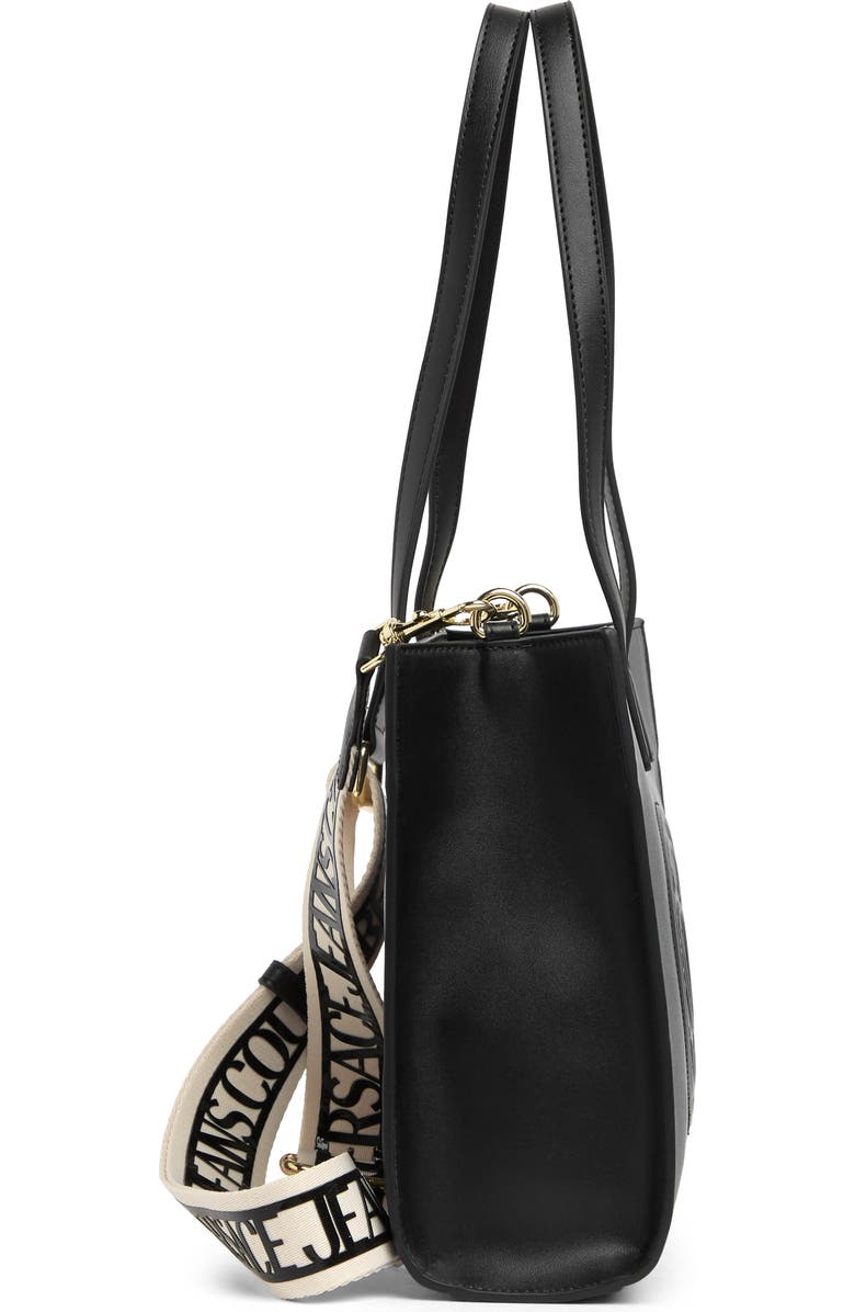 Versace Jeans Leather Logo Tote Bag, Alternate, color,