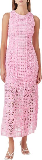 Endless Rose - Textured Sleeveless Maxi Dress RED / XS Endless Rose - Textured Sleeveless Maxi Dress RED / XS