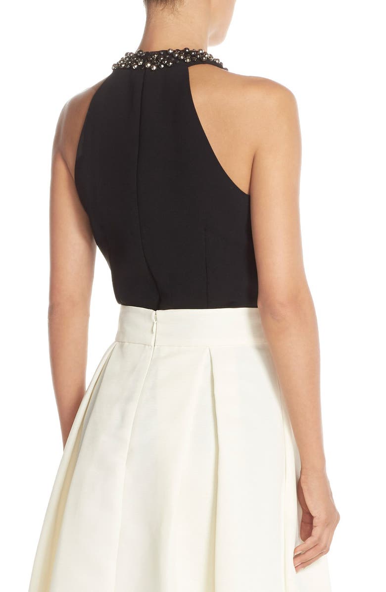 Eliza J Beaded Crepe Top, Alternate, color, 