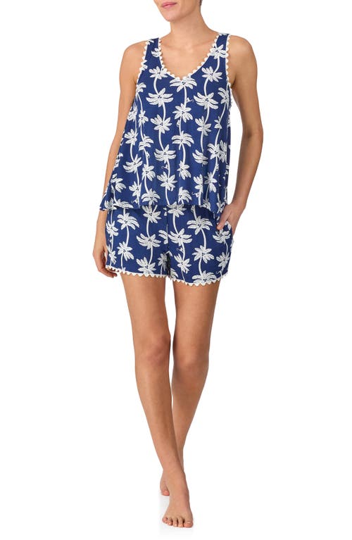 Kate Spade New York Ric Rac Pajama Set In Blue/white