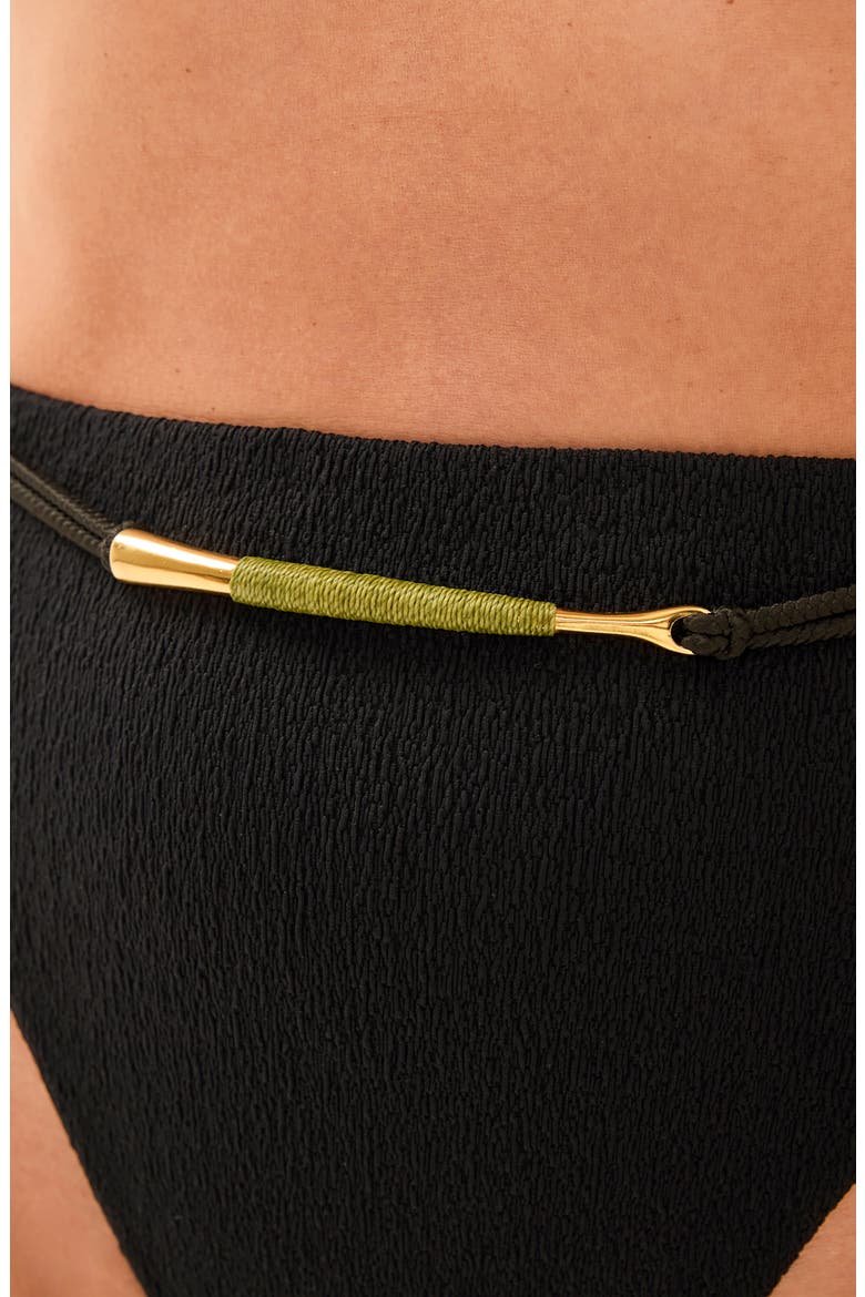 Mabel Gigi High Waist Bikini Bottoms, Alternate, color, BLACK