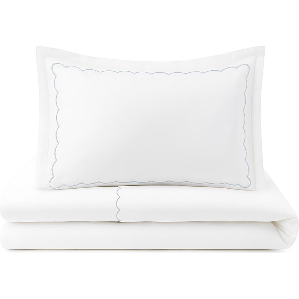 Domani Home Scallop King Comforter, Sheet & Shams Set In White