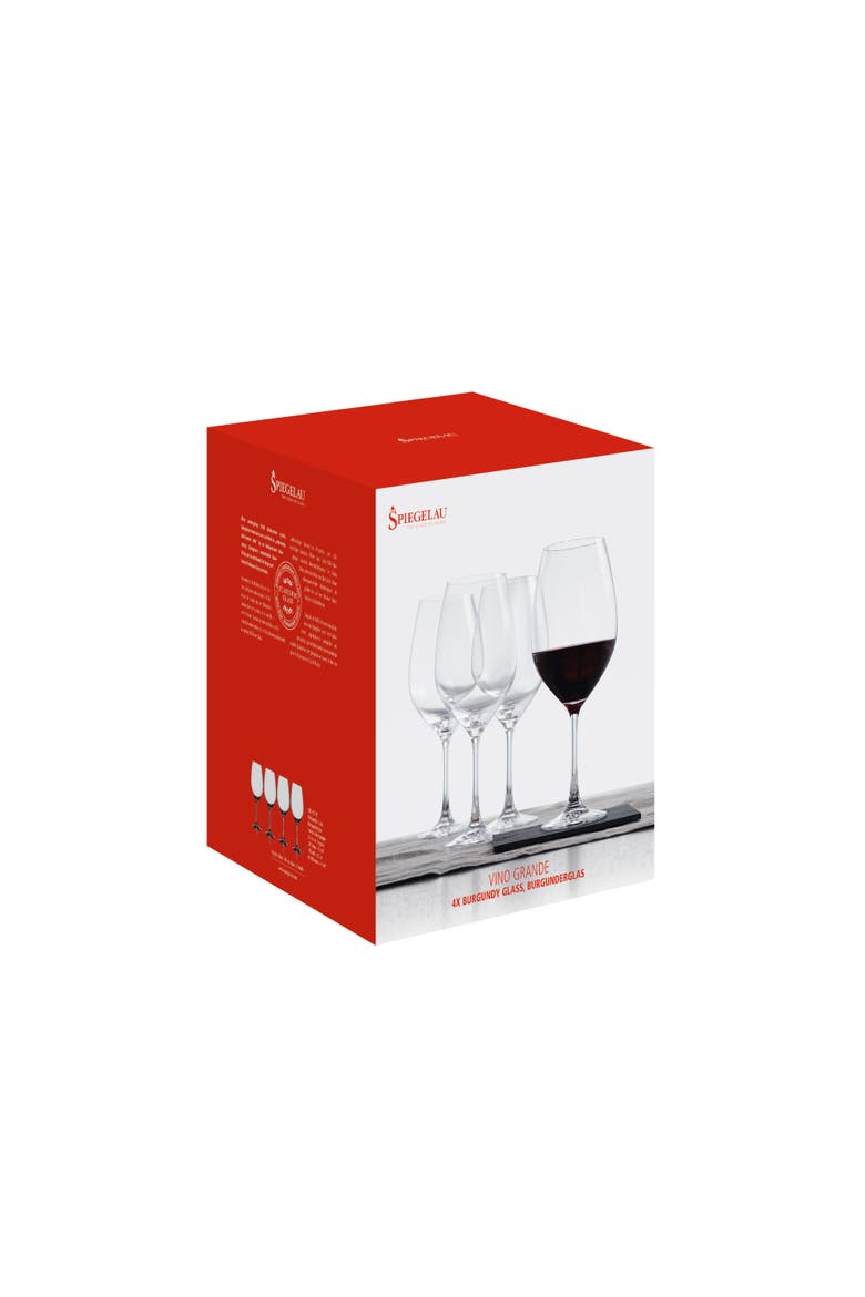 Vino Grande Burgundy Wine Glass Set of 4, Alternate, color, Clear