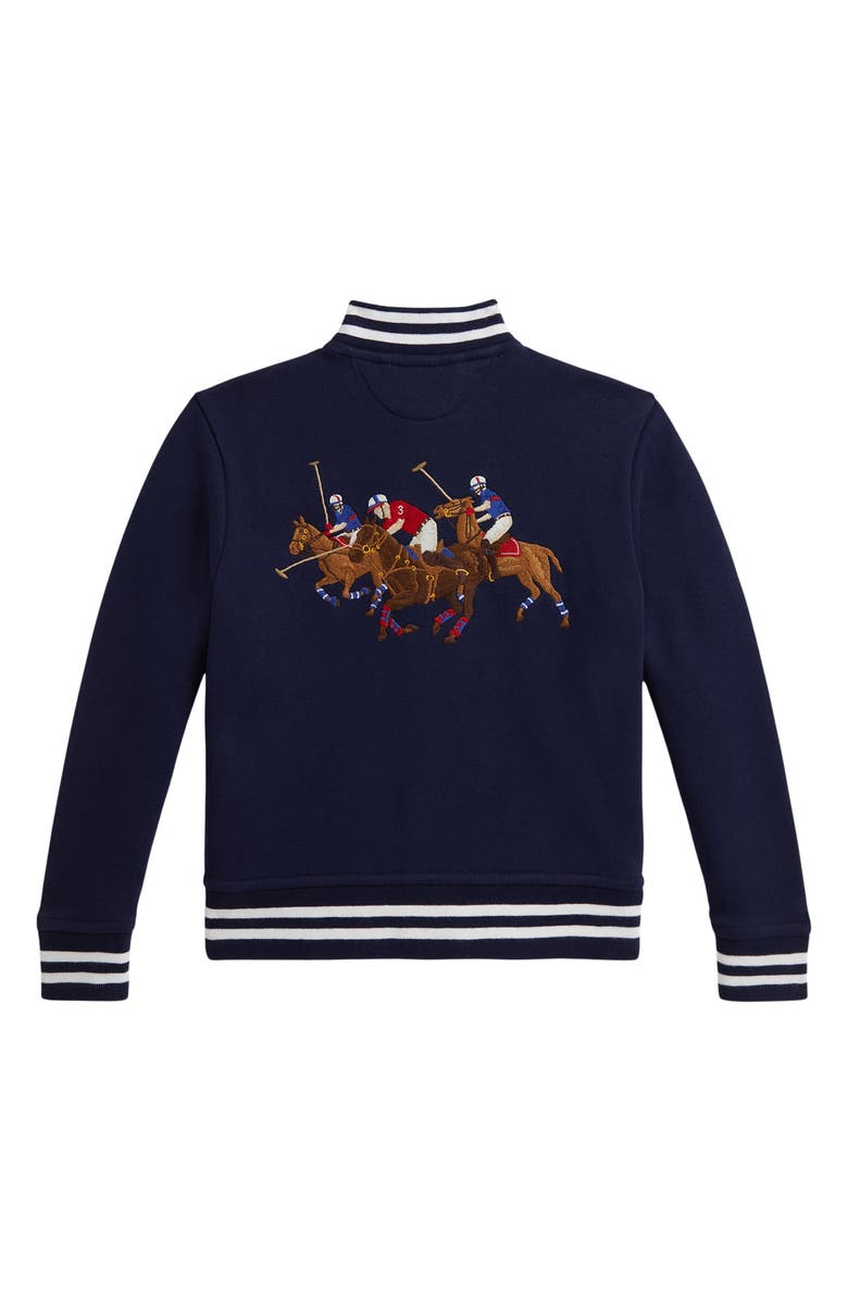 Polo Ralph Lauren Kids' Fleece Bomber Jacket, Alternate, color, Navy