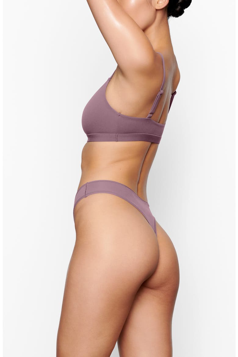 Fits Everybody Thong, Alternate, color, PLUM