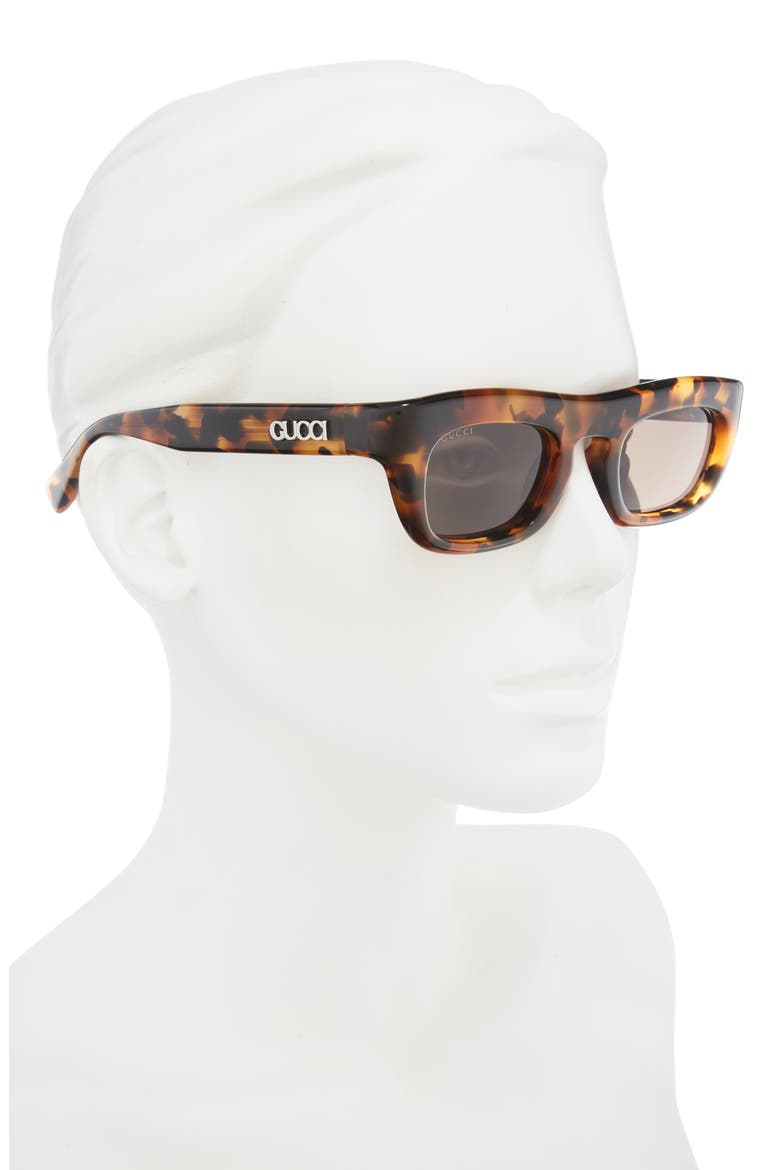 GG1777S 50mm Square Sunglasses, Alternate, color, HAVANA HAVANA BROWN