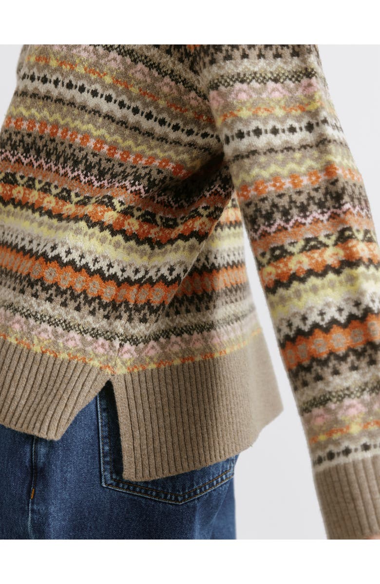 Albaray Fair Isle Long Sleeve Crew Neck Sweater, Alternate, color, Neutral