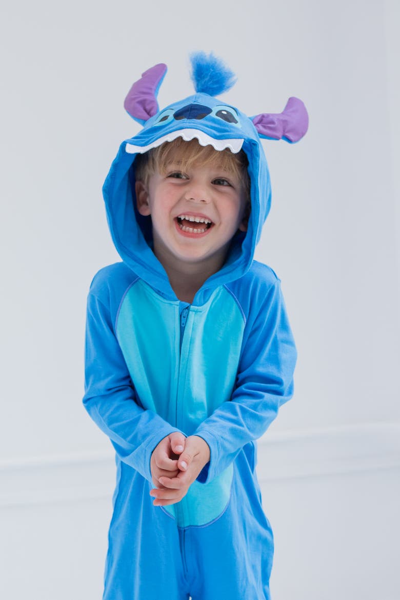 Lilo & Stitch Hooded One Piece, Alternate, color, Stitch Blue