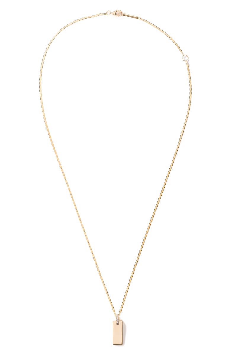 LANA 14K Gold Tag Link Pendant Necklace, Alternate, color, 