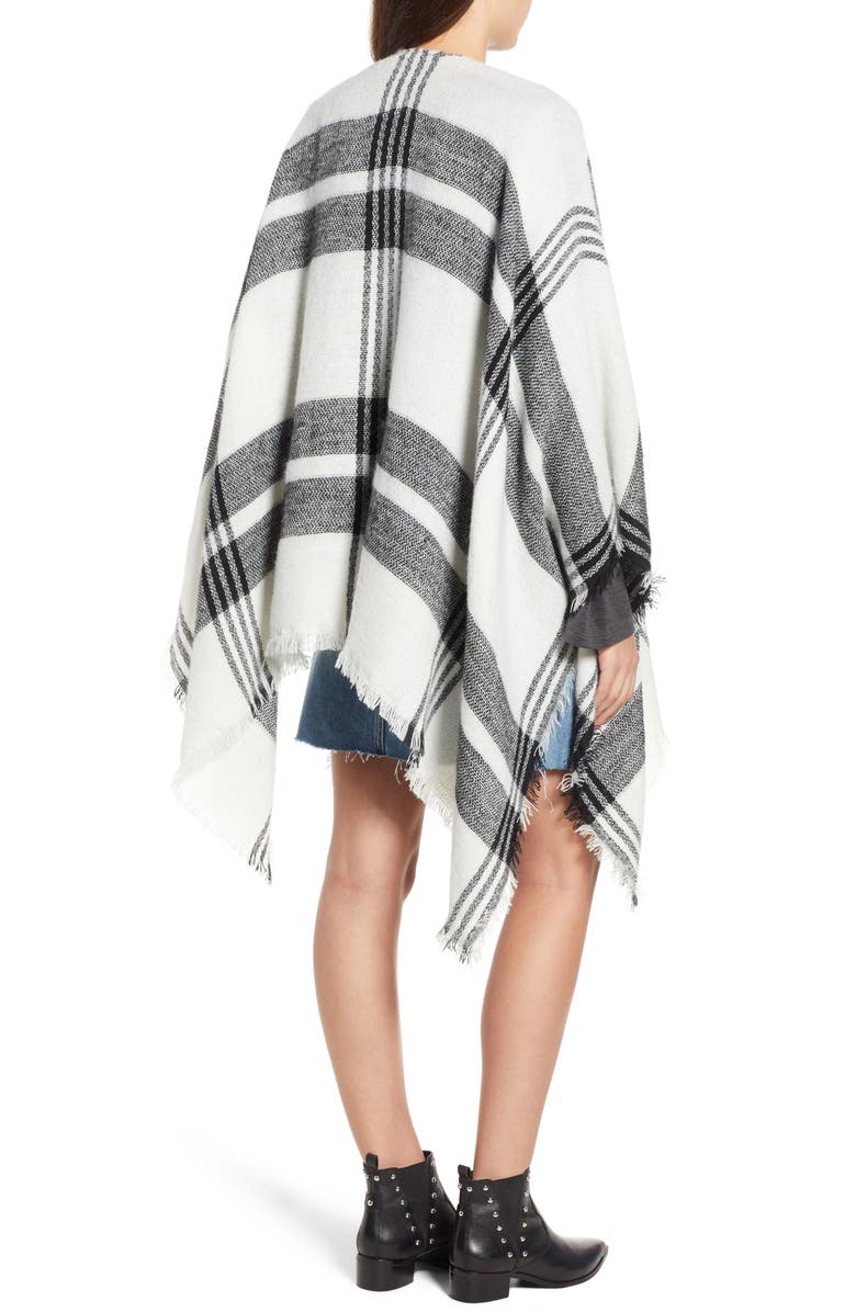 BP. Plaid Poncho, Alternate, color,
