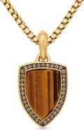 David Yurman Men's Shield Amulet with Diamonds
