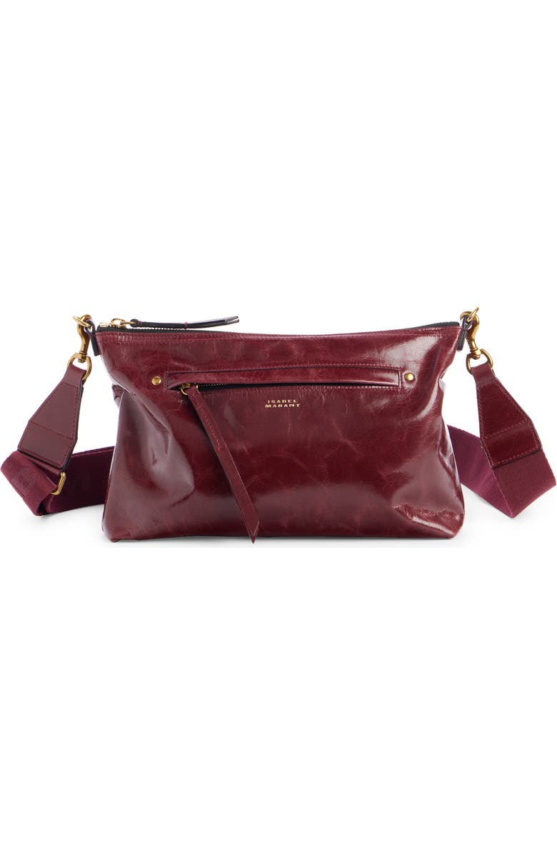 Isabel Marant Nessah Wardy Leather Crossbody Bag, Main, color,