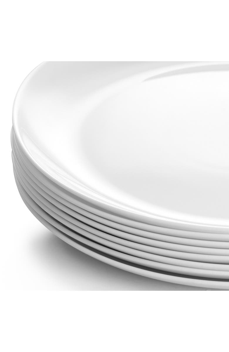 Gibson Ultra Ultra Olstead 8 Piece Break-Resistant Tempe Opal Glass Dinner Plate Set, Alternate, color, 