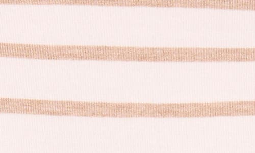 Vince Camuto Stripe Rolled Edge Sweater In White