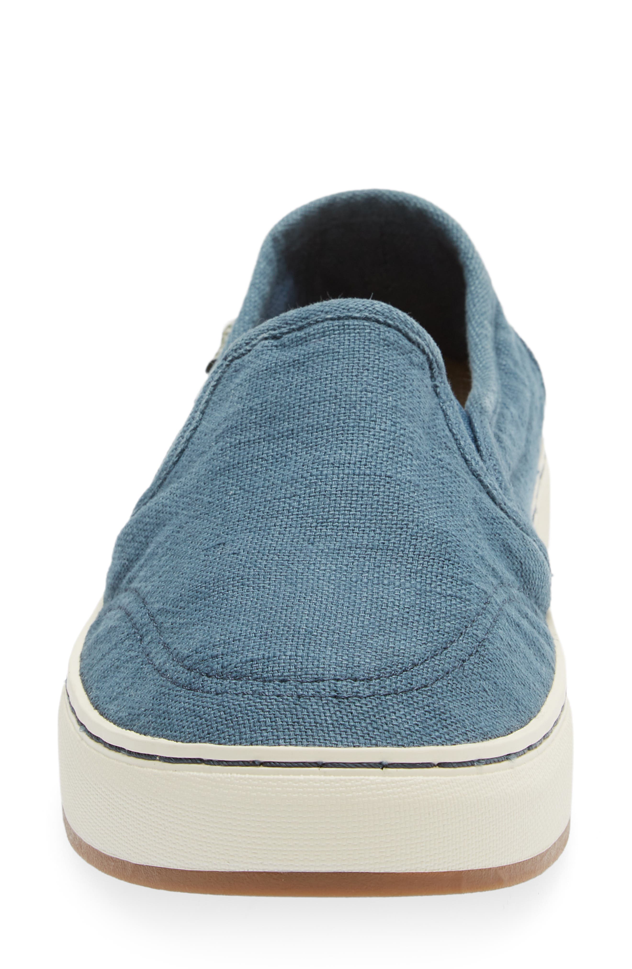 Sanuk Avery Hemp Slip-On Sneaker, Alternate, color, Blue