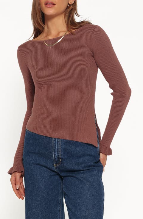 Fiana Ruffle Cuff Rib Sweater
