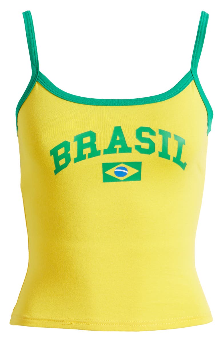 EDIKTED Brasil Crop Tank, Alternate, color, Yellow
