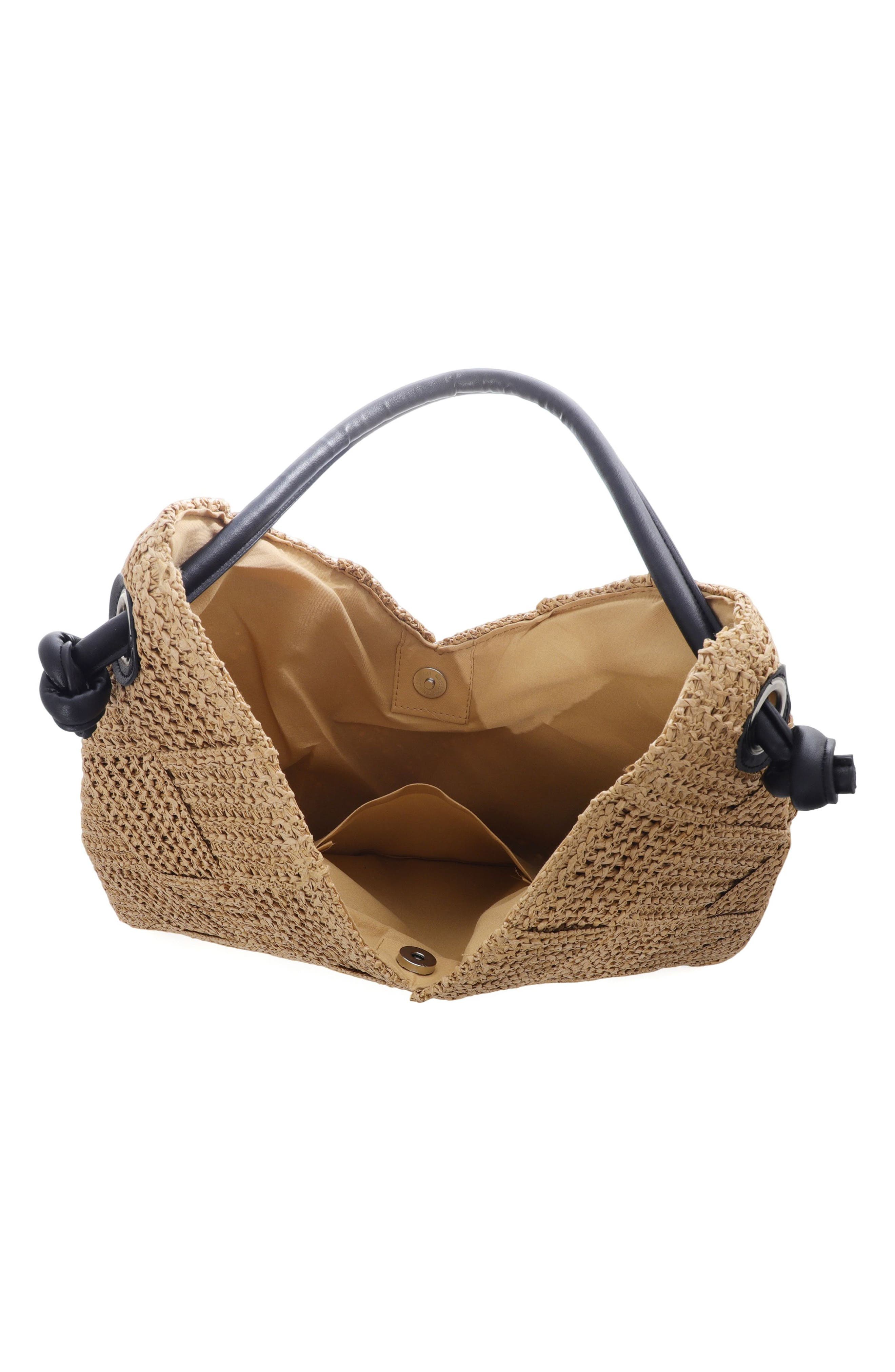Adornia Raffia Hobo Shoulder Bag, Alternate, color, Brown