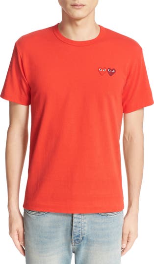 Comme des Garçons PLAY Twin Hearts Slim Fit Jersey T-Shirt