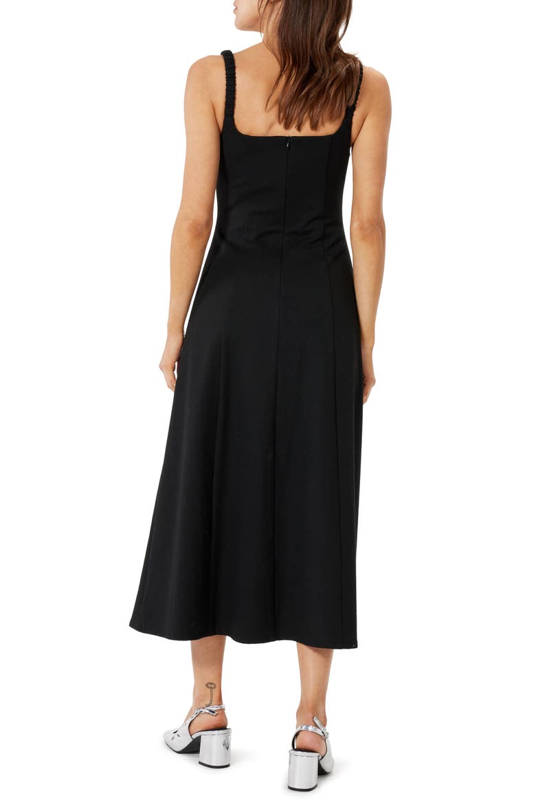 Icon Sleeveless A-Line Midi Dress, Alternate, color, BLACK