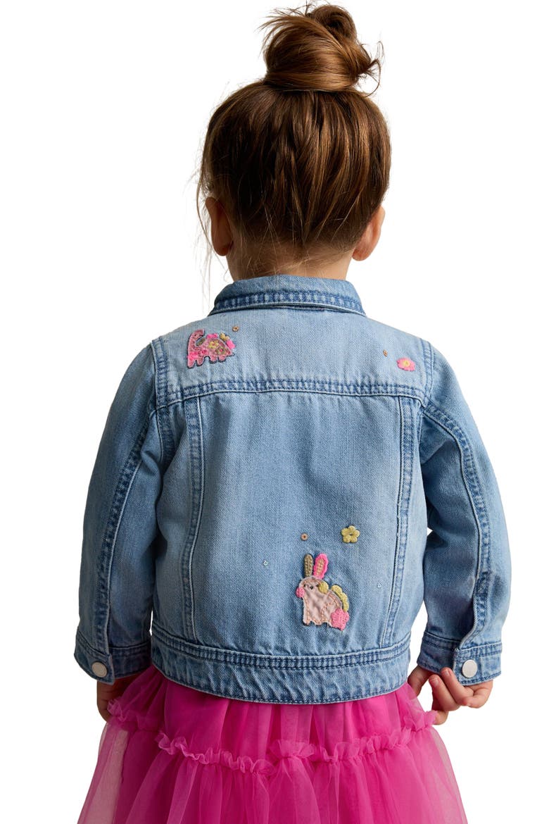 Character Denim Jacket, Alternate, color, BLUE