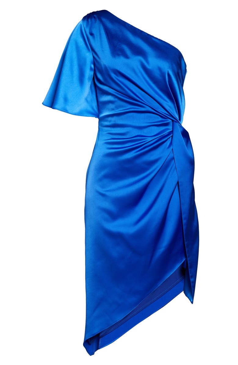 Harlyn One-Shoulder Satin Cocktail Dress, Alternate, color, 