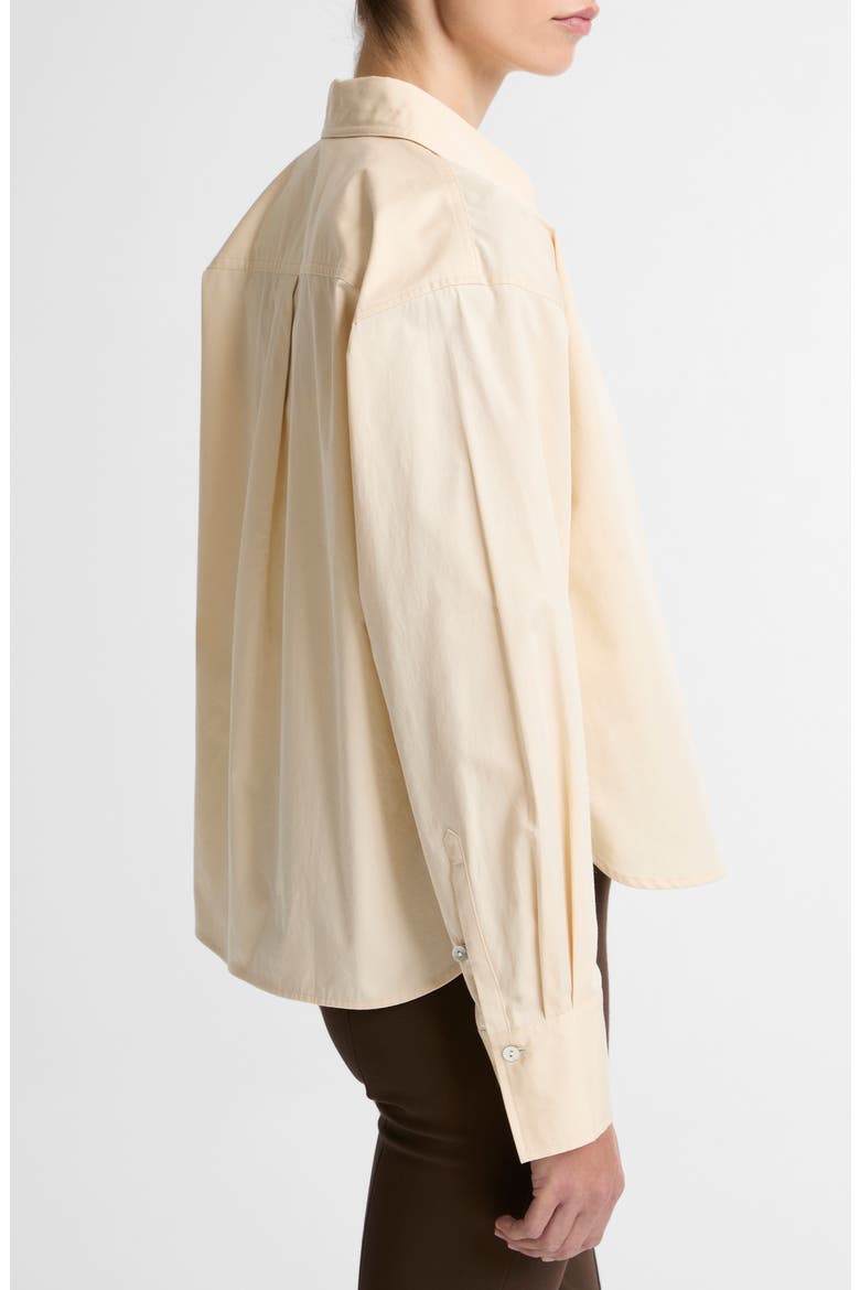 Crop Cotton Shirt, Alternate, color, ECRU