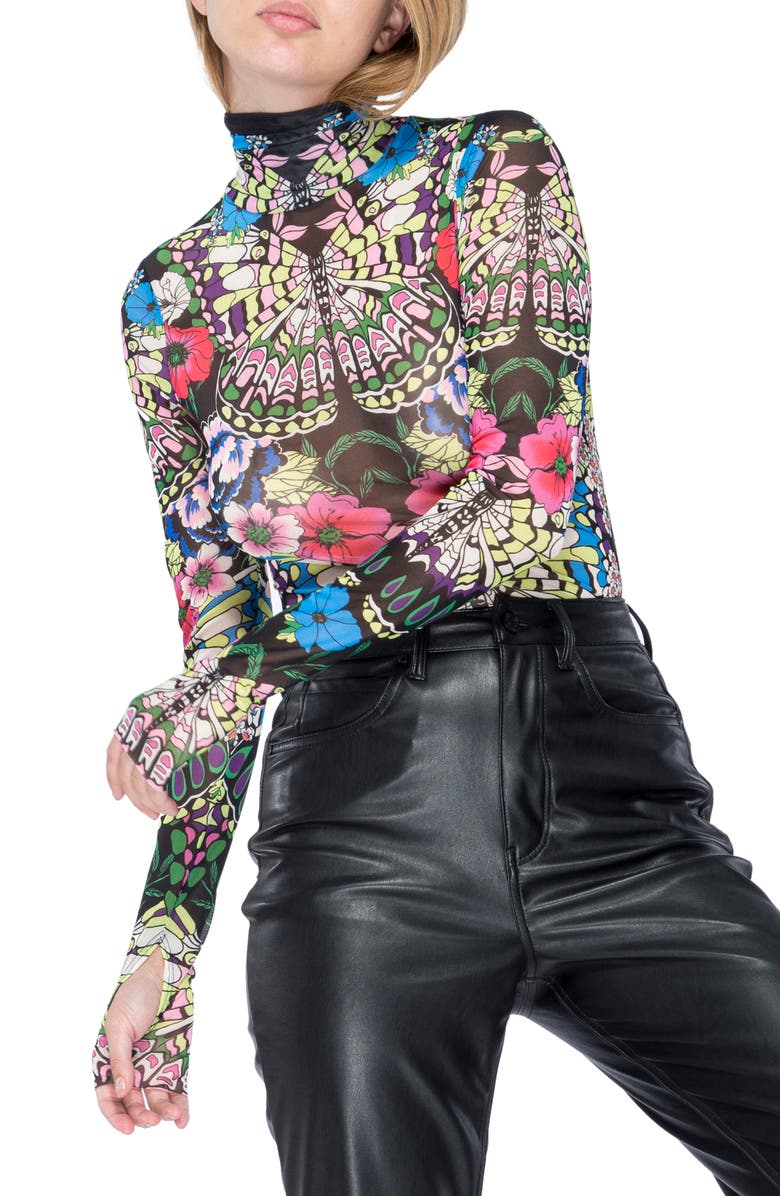 AFRM Zadie Power Mesh Long Sleeve Shirt, Main, color,