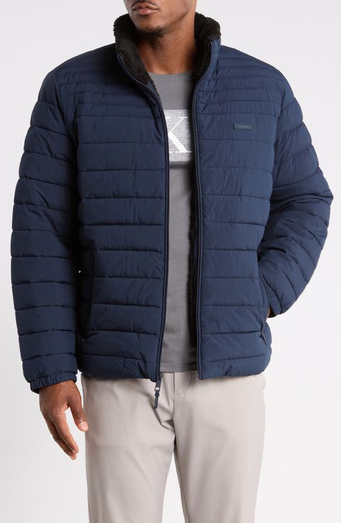 Stretch Faux Fur Lined Puffer Jacket