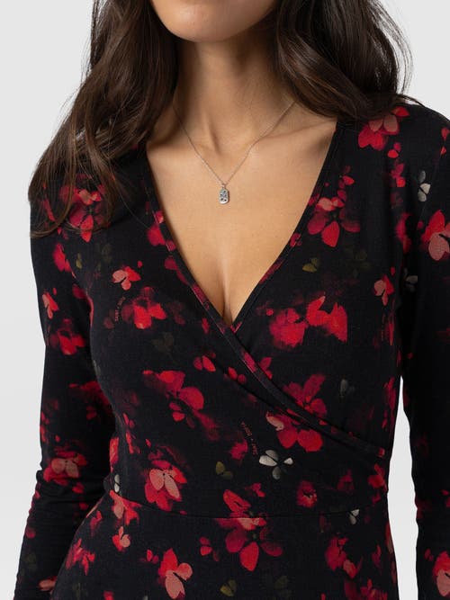 Saint + Sofia Maggie Wrap Midi Dress