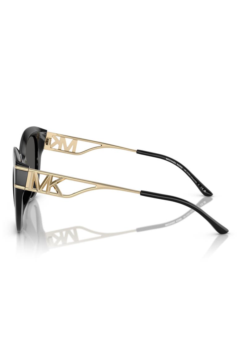 53mm Cat Eye Sunglasses, Alternate, color, BLACK