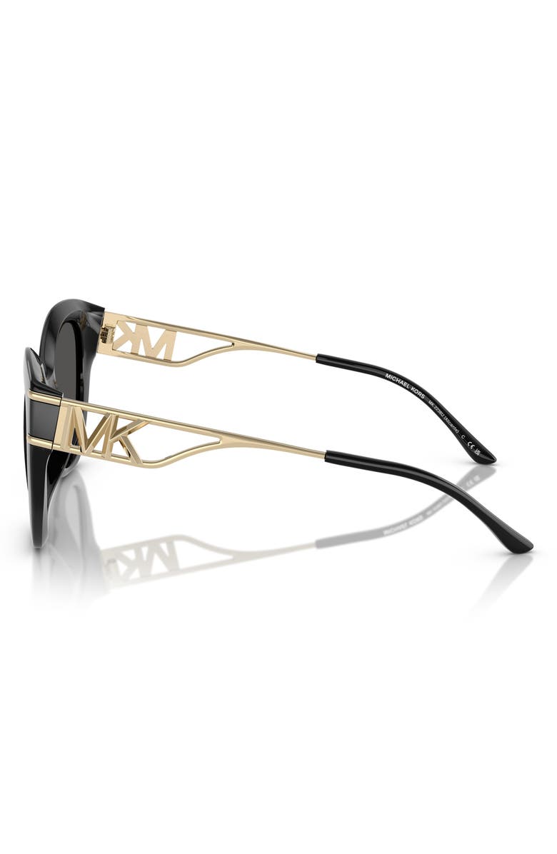 Michael Kors 53mm Cat Eye Sunglasses, Alternate, color, Black