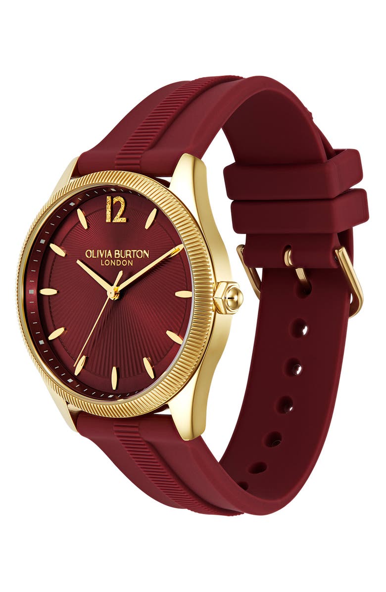 Olivia Burton Radiate Silicone Strap Watch, 38mm, Alternate, color, 