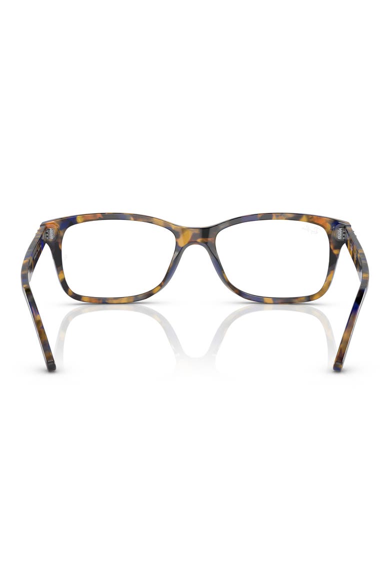 55mm Square Optical Glasses, Alternate, color, BLUE HAVANA